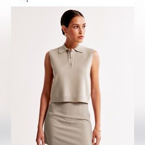 Abercrombie LuxeLoft Sleeveless Notch-Neck Top